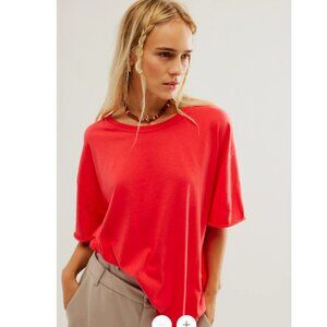 Free People We The Free Nina Tee in Rusted Red, size M